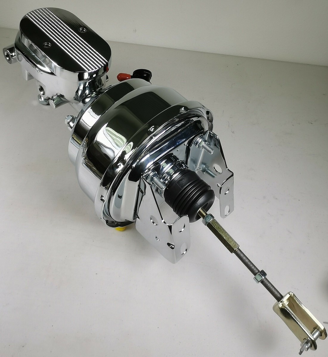 Chrome 7 Dual Power Booster Milled Master Cylinder & Bracket