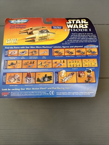 Vintage Star Wars Micro Machines Trade Federation Droid Fighter Episode I NEW - Picture 5 of 6