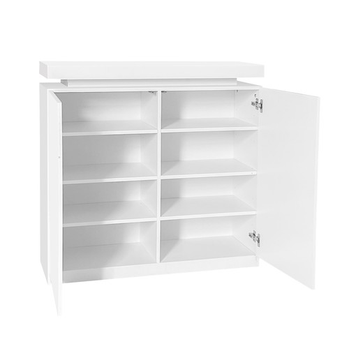 Schuhschrank mit LED-Licht bewegliche Regale Schuhregal Aufbewahrung Organizer - Bild 2 von 12