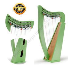 15 String Celtic Harp  Handmade Irish Lever Harp  Folk Harp with Bag and Key