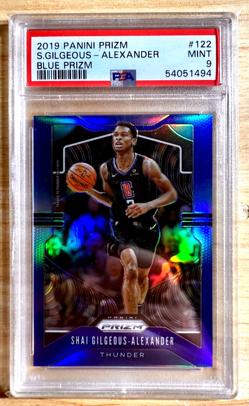 2019-20 Panini Prizm - Shai Gilgeous-Alexander #122 Blue Prizm /199 PSA 9