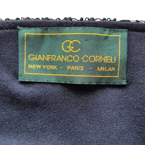 Gianfranco Corneli Black Long Dress Womens Size UK 18 Floral Mesh With Lining - Picture 4 of 5