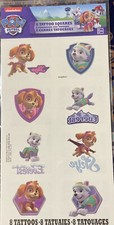 Kids party favors temporary tattoos nickelodeon paw patrol set of eight squared  