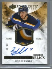 Robby Fabbri 15/16 Exquisite Collection Autograph Game Jersey Patch RC #18/50