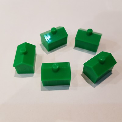 SET X5 GRÜNES HAUS ZIMMER PARKER MONOPOLY JUNIOR 5-8 JAHRE