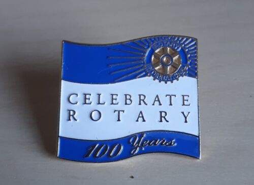 ROTARY INTERNATIONAL Enamel Pin Badge/Brooch CELEBRATE 100 YEARS, VGC - Picture 1 of 2
