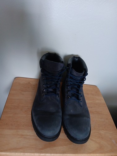 Mens Sz 13 Blue Navy Classic Nubuck Timberland 6" Boots A1K2T Black Soles - Picture 2 of 24