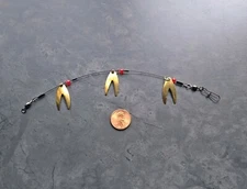 1 Custom 8" Flasher Pop Gear Trolling Rig Bass Trout Walleye Fishing Tackle #90