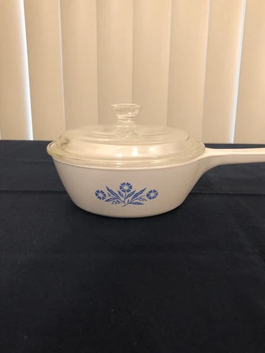 Vintage Corning Ware Blue Cornflower P-81-B 1 PINT Dish w/Lid Menu-ette