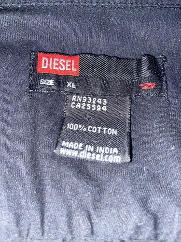 Diesel XL Button Down Dress Or Casual Shirt Ruffles Hidden Buttons - Picture 3 of 8