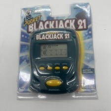 Vintage 1997 RADICA Casino Blue Pocket Blackjack 21 Barely Used