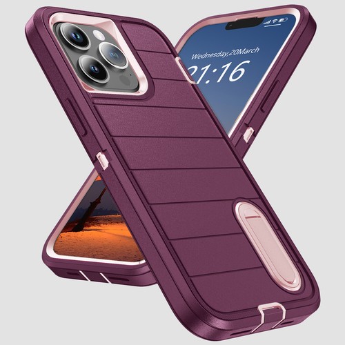 For Apple iPhone 13 Pro Max/13 Pro/13 Shockproof Case Stand Holder Rubber Cover - Picture 36 of 36
