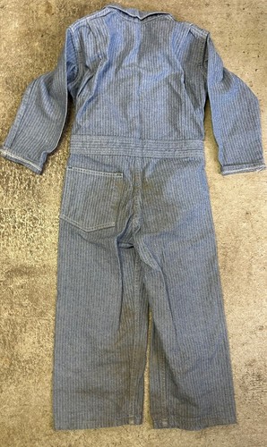 VINTAGE Key Imperials Overalls Boys 6 Carpenter Bib Denim Farmer Work 28x41” - Picture 10 of 10
