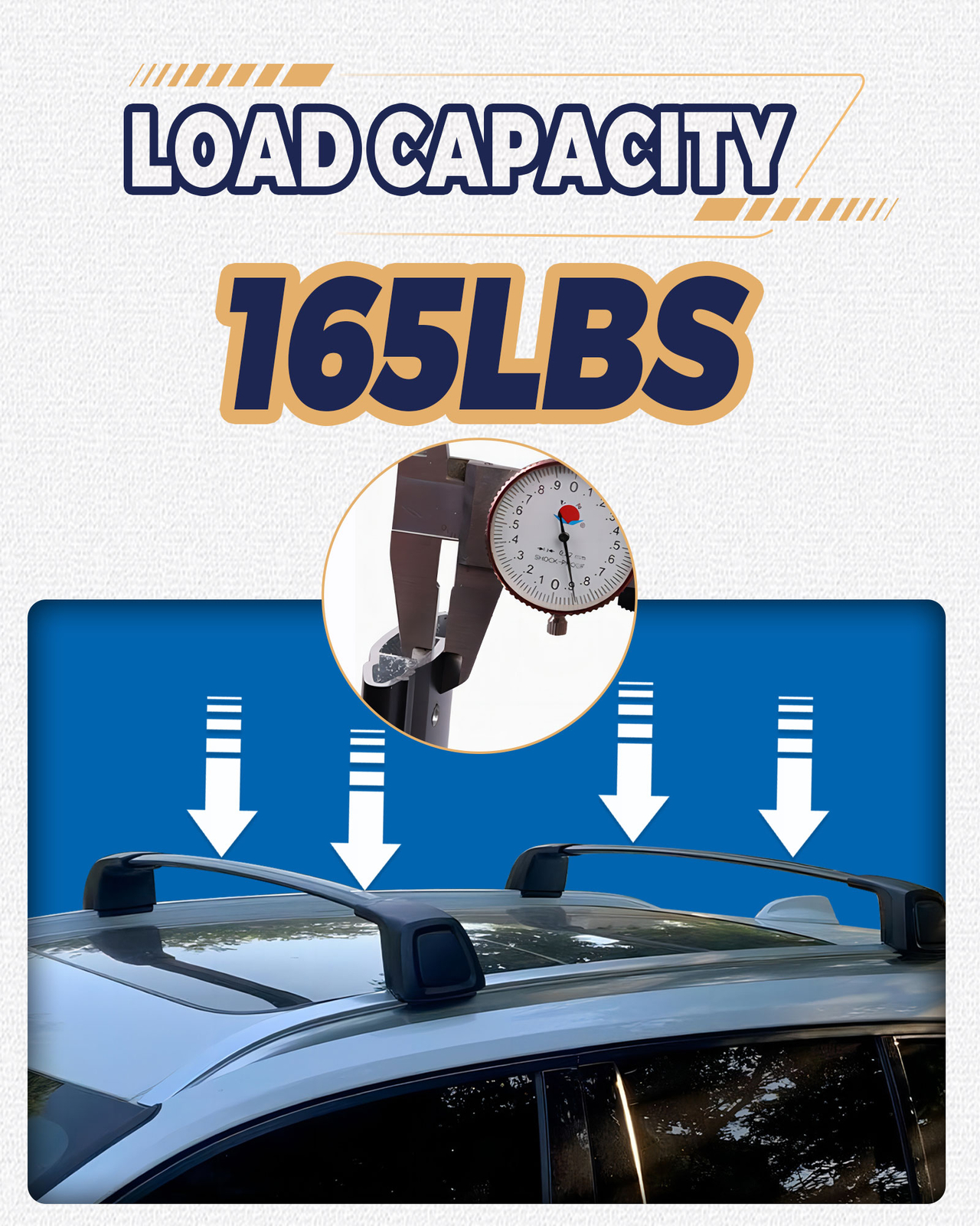 4pcs 165lbs Side Rails Cross Bar For Acura MDX 2022-2025 Roof Rack Cargo Carrier