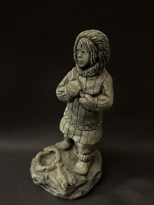 Glacial Ice Age Sculptures Inuit Boy with Fish ~ Arctic Circle Enterprises