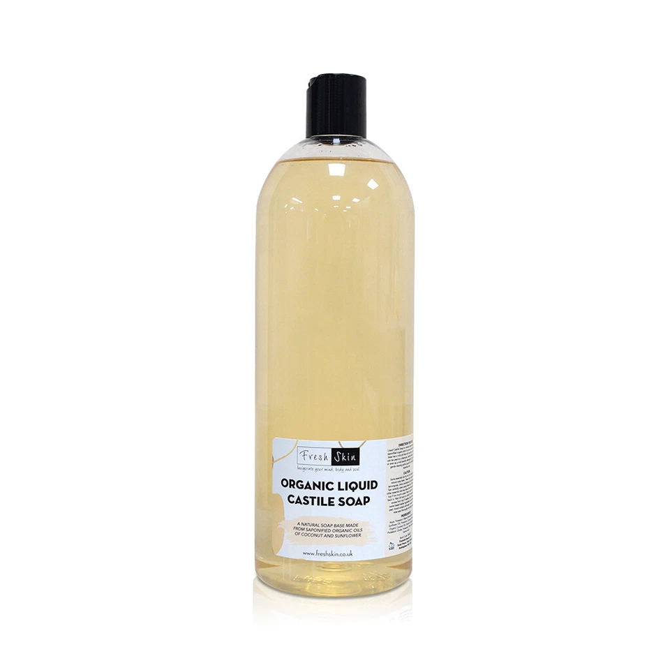 Organic Liquid Castile Soap - All-Natural Unscented Liquid Soap - Various Sizes