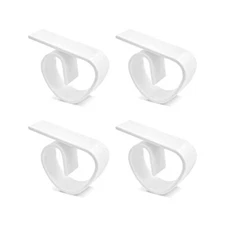  12Pcs Tablecloth Clip, Plastic Picnic Table Cloth Holders Lightweight White