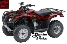 Mesh Bright Red Camouflage Vinyl Graphic Wrap Kit ATV UTV Golf Cart US Made