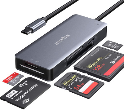 Lector de Tarjetas USB C a SD, Lector de Tarjetas de Memoria Micro SD, Adaptador