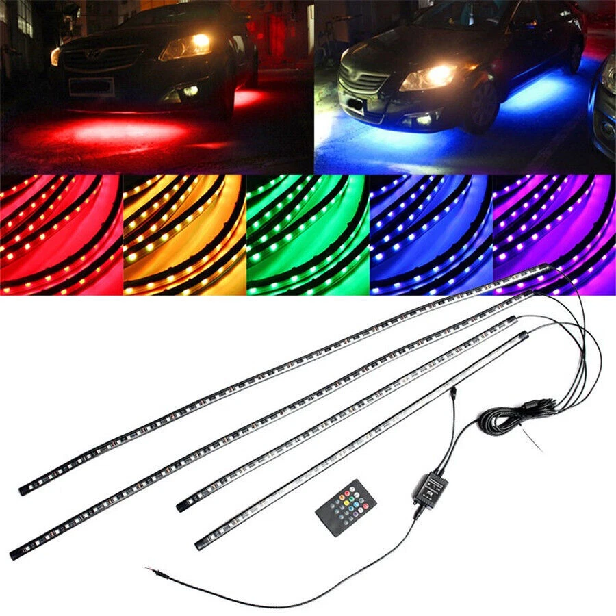 210 Model Flexible LED Strip Under Car Tube Underglow Underbody System+Phone APP - Image 2 of 4