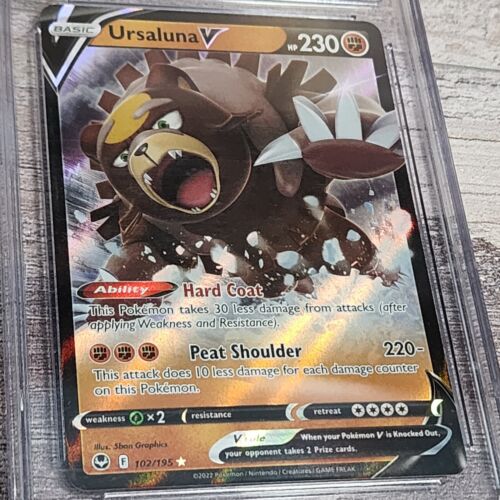 Pokemon TCG - Ursaluna V Ultra Rare - Graded CGC 10 - 102/195 - Silver Tempest - Picture 3 of 4