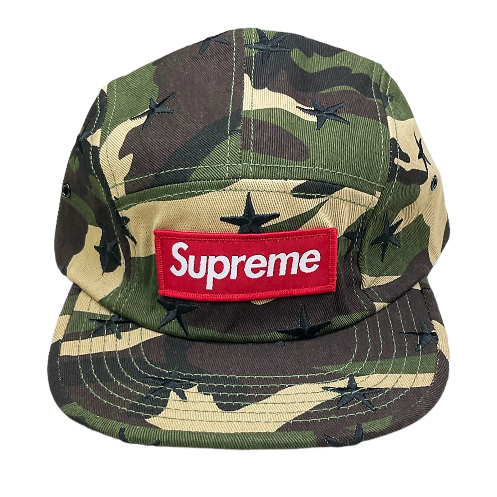 Casquette de camp Supreme FW13 étoiles 5 panneaux camouflage