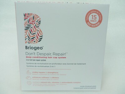 BRIOGEO DON'T DESPAIR,REPAIR DEEP CONDITIONING HAIR CAP SYSTEM 0.6 OZ (4 PACK)