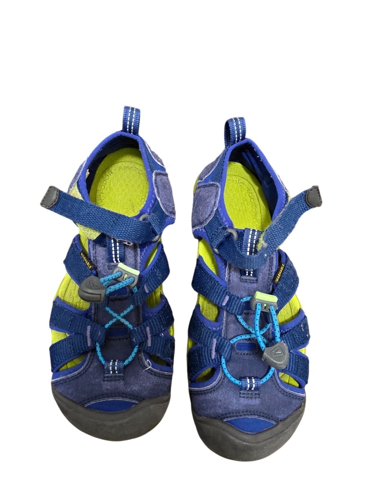 Sandali sportivi impermeabili Keen Kids Sea camp II CNX blu navy e giallo taglia 2
