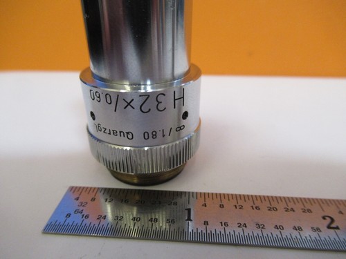 LEITZ OBIETTIVO UV QUARZO H 32X PARTE MICROSCOPIO INFINITY OPT COME NELLA FOTO 8C-A-56 - Foto 4 di 10