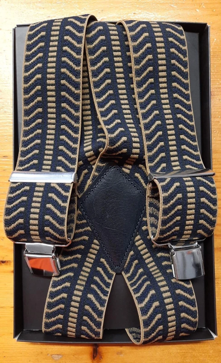Bretelles Fleuries Vintage En Cuir 36mm - Fabriqué à La Main En Italie - Taille Unique - Neuf Avec étiquettes