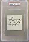 WAYNE GRETZKY & BRUCE McNALL Autograph CUT Signed KINGS PSA/