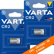 2 x Varta CR2 CR15H270 CR17355 6206 Lithium Power Photo Batterie 3V im Blister