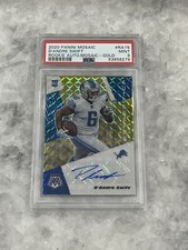 2020 Mosaic D'Andre Swift Rookie Auto Autograph Gold Prizm 10/10 PSA 9 MINT RA15