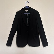 Philosophy Blazer Women's Size Medium Black One-Button Single-Breasted Jacket