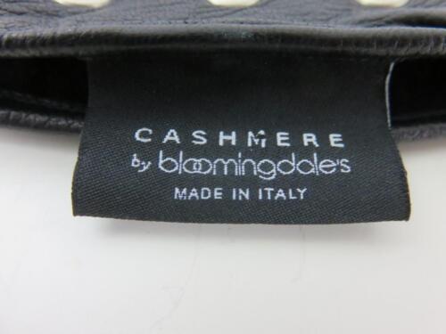 Guantes Bloomingdales de cuero negro con puños forrados de cachemir Italia damas talla 6,5 - Imagen 3 de 4