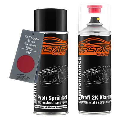 Autolack 2K Spraydosen für Chrysler Simca Sunbeam 682 Rouge Syracuse Metallic