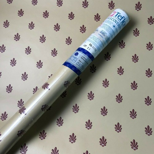 VINTAGE Vinyl Wallpaper Wallcovering Damask, Victorian Teflon Dupont 1 Roll Bolt - Picture 11 of 11