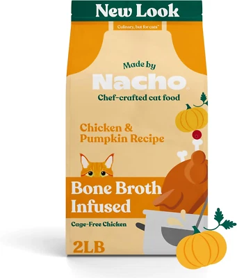 Made by Nacho Bone Broth Infused Dry Cat Kibble - Cage-Free Chicken & Pumpkin Re