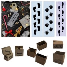 Schablone Mini Fußspuren  Handabdruck, Stempel oder Umzugskartons Wichtel Einzug