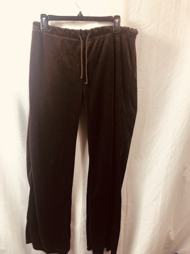 Pants Brown Velour Drawstring 