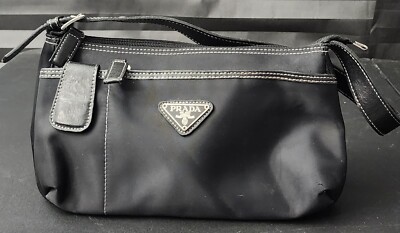 Prada Tessuto Nylon/ Leather Strap Shoulder Bag Vintage | eBay