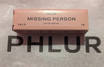 BNIB Phlur Missing Person Eau de Parfum EdP 0.06 oz /2mL Sample Size Spray