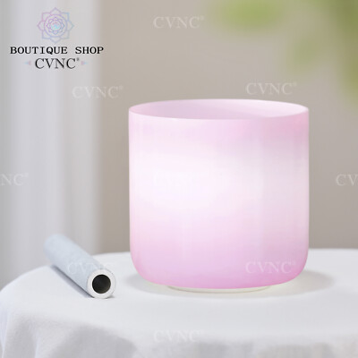 CVNC 432Hz 7'' Dream Pink Alchemy Chakra Crystal Singing Bowl Sound Healing Bath