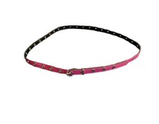 Girls Thin Retro 80  s 90  s Pink Star belt
