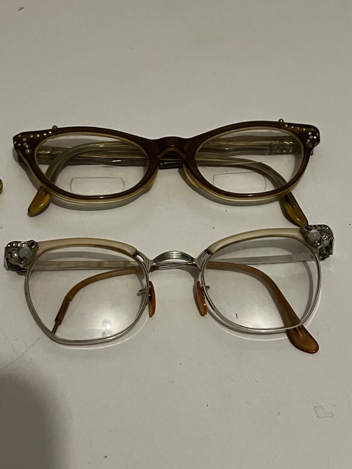Lote De Colección De 4 Pares De Gafas De Gato Arte Imperial Artesanía Etc Foto 3 de 4