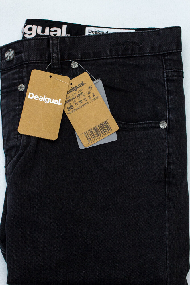 RRP€99 DESIGUAL Denim JON REP Men's Stretch Slim Fit Jeans Size W36 L34 image 10