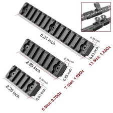 3pcs 2" 5 Slot 3" 7 Slot 5" 13 slot Polymer keymod Rail Section Picatinny Weaver