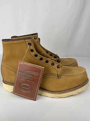 RED WING 2878 Yellow Nubuck Moc Toe Boots 9.5 EE