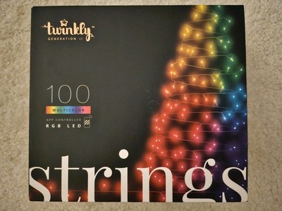 Twinkly Strings   App-Controlled LED Christmas Lights with 100 RGB. GEN II. NIB