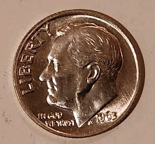 1963 P Roosevelt Dime Uncirculated 90% Silver